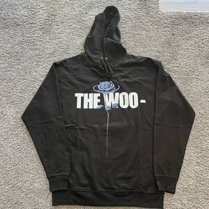 VLONE X Pop Smoke The Woo Black Hoodie Pullover Sweatshirt Mens Size Small